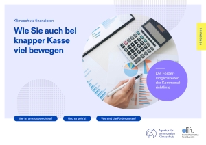 Cover der Publikation "Klimaschutz finanzieren. Wie Sie auch bei knapper Kasse viel bewegen"