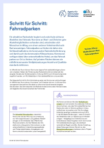 Cover der Klima-Maßnahmen-Box: Fahrradparken