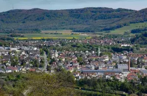 Blick auf die baden-württembergische Gemeinde Lauchringen.