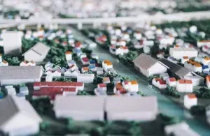 Architektur-Modell einer Stadt